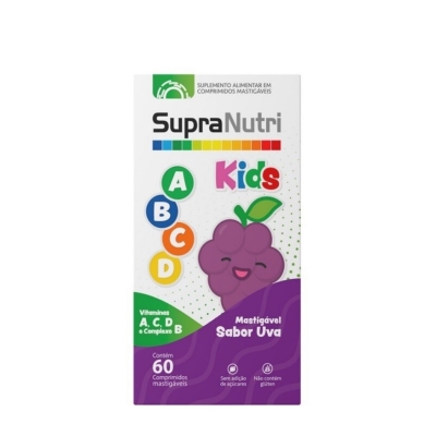 Supra Nutri Kids Sabor Uva 60 Comprimidos Mastigáveis