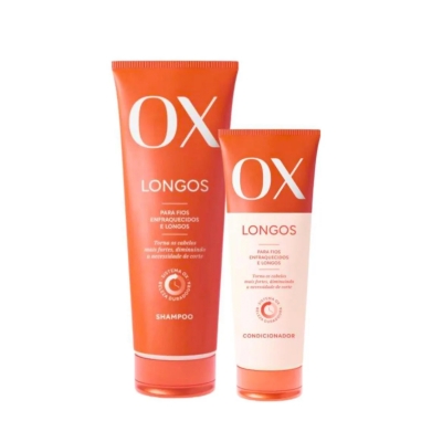 Kit Shampoo 375ml + Condicionador 170ml Ox Longos