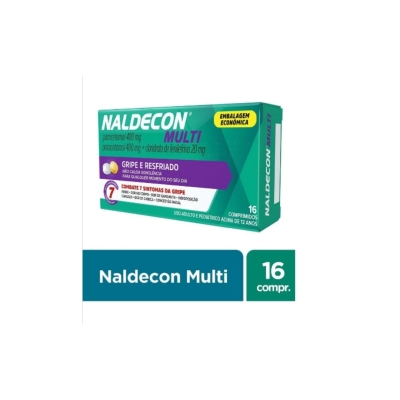 Naldecon Multi Paracetamol 800mg + Cloridrato Fenillefrina 20mg 16 Comprimidos