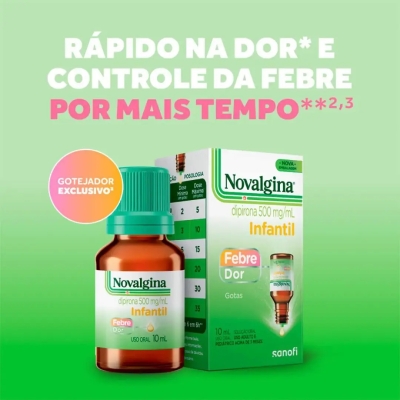 Novalgina Infantil Dipirona 500mg/ml Gotas 10ml