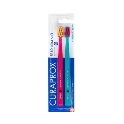Escova de Dente Curaprox Ultra Soft 5460 Cores Sortidas 2 Unidades