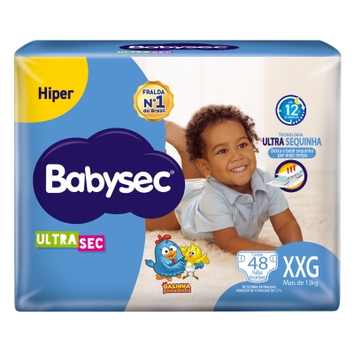 Fralda Babysec Galinha Pintadinha Ultrasec Hiper XXG 48 Unidades 