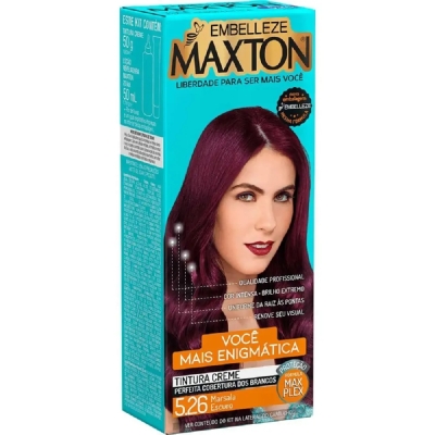 Tinta de Cabelo Permanente Maxton - 5.26 Marsala Escuro