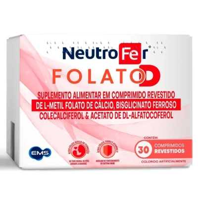 Polivitamínico NeutroFer Folato D para Gestantes 30 Comprimidos