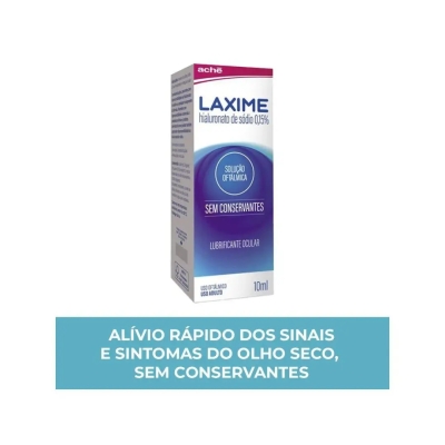 Colírio Laxime - Hialuronato de Sodio 0,15% Sol Oft 10ml 