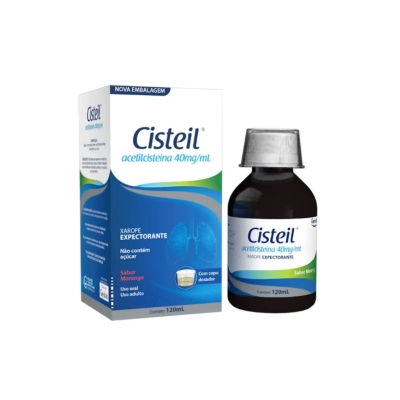 Cisteil Acetilcisteína 40mg/ml Xarope Expectorante Adulto 120ml