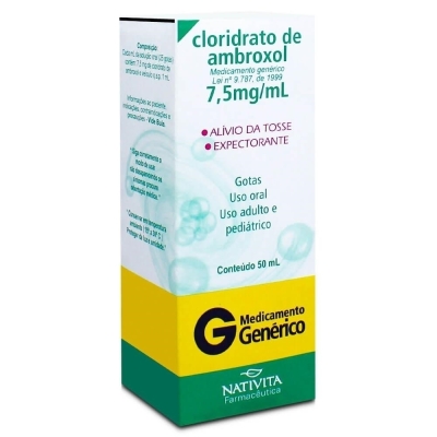 Cloridrato de Ambroxol 7.5mg/ml Gotas 50ml Genérico Nativita