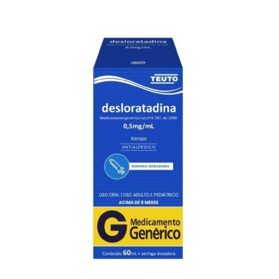 Desloratadina 0,5mg/ml Xarope 60ml Genérico Teuto