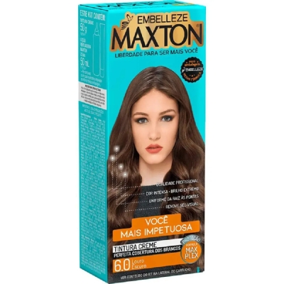 Tinta de Cabelo Permanente Maxton - 6.0 Louro Escuro