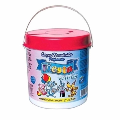 Lencos umed fiesta wipes balde 450un azu