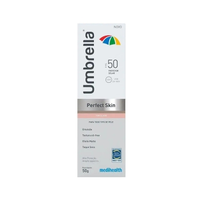 Protetor Solar Facial Umbrella Perfect Skin FPS 50 Claro 50g