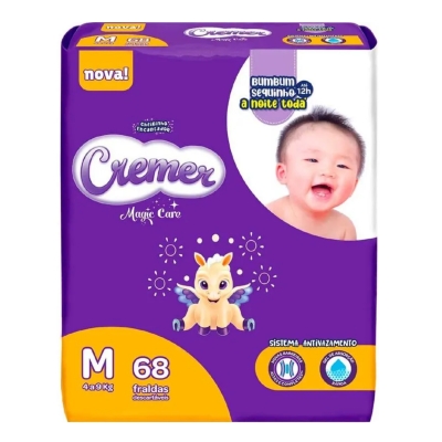 Fralda Cremer Disney Baby Hiper M 68 Unidades 