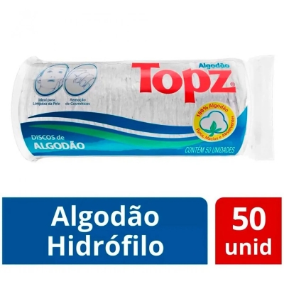 Discos de Algodão Topz 50 Unidades