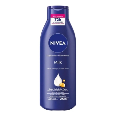 Loção Deo-Hidratante Corporal Nivea Milk Hidratação Profunda Pele Seca a Extrasseca 200ml