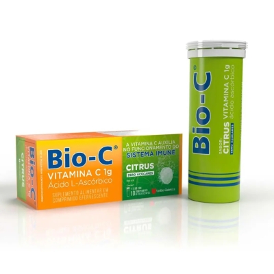 Vitamina C Efervescente Bio-C 1g Citrus 10 Comprimidos