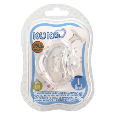 Chupeta Kuka Soft Comfort Redondo 2901 Tamanho 1 Transparente - 1 unidade