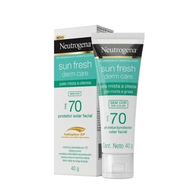 Protetor Solar Facial Neutrogena Sun Fresh Derm Care Fps 70 40g