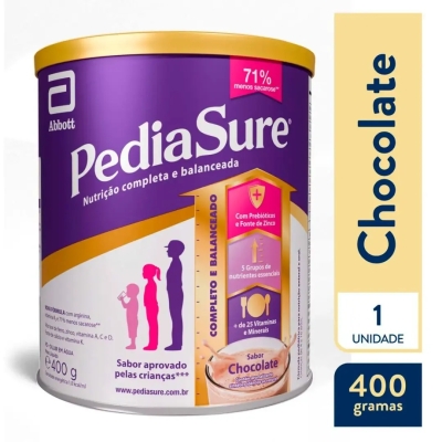 Suplemento Infantil Pediasure 4 a 10 anos Chocolate 400g