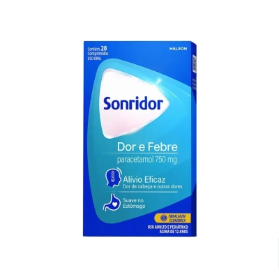 Sonridor Dor e Febre Paracetamol 750mg 20 Comprimidos