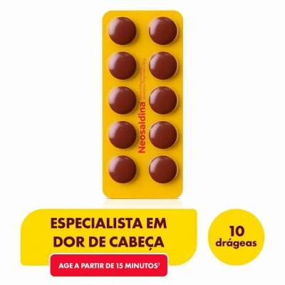 Neosaldina Analgésico 10 Drágeas