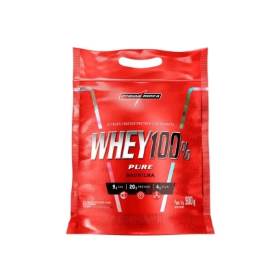 Whey 100% Pure 900g Refil Integralmédica Sabor Baunilha 