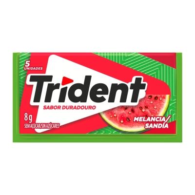 Goma de Mascar Trident Sem Açúcar Melancia 8g