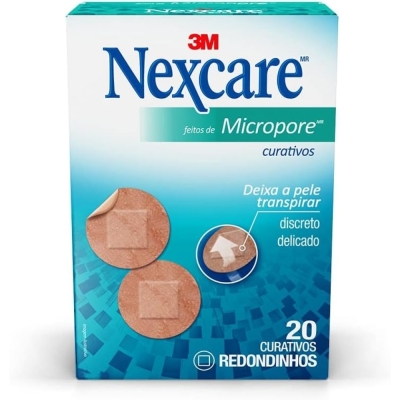 Curativos 3m micropore redondo 20 un