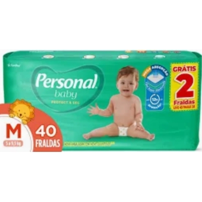 Fralda Personal Baby Protection & Sec M 40 Unidades 