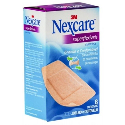 Curativos 3m superflexivel joelho/cot 8 un