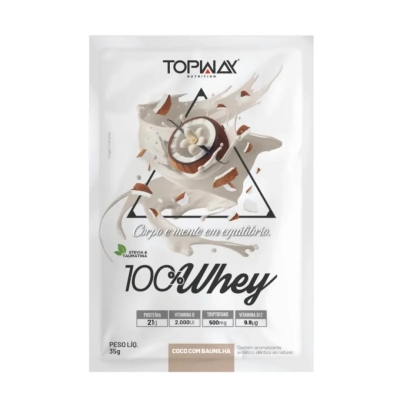 Whey Protein Topway 100% Concentrado Coco Com Baunilha 35g