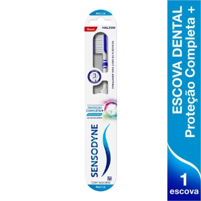 Escova de Dente Sensodyne Proteção Completa+ Macia 1 Unidade