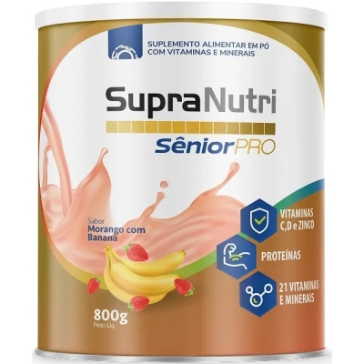 Suplemeto Alimentar SupraNutri Sênior Pro Morango com Banana 800g