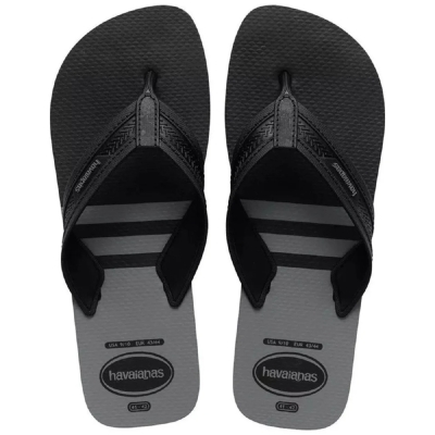 Sandália Havaianas City Basic Preto/Preto/Cinza Aço 37/38