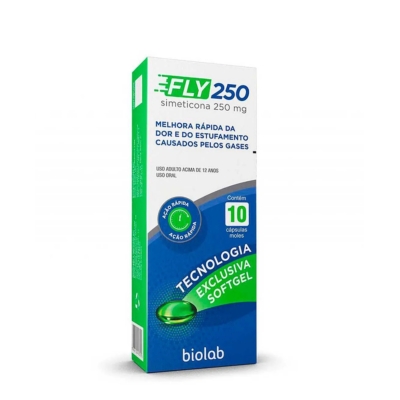 Fly250 Simeticona 250mg 10 Cápsulas