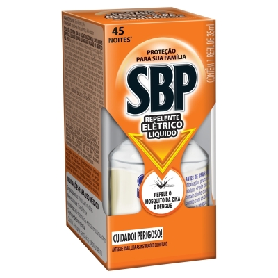 SBP Repelente Elétrico Líquido 45 noites Refil 1 unidade 35ml