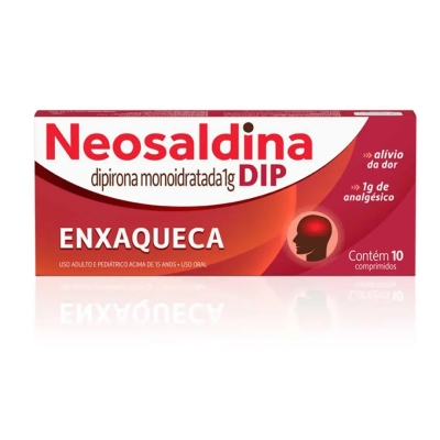 Neosaldina DIP Dipirona 1g 10 Comprimidos