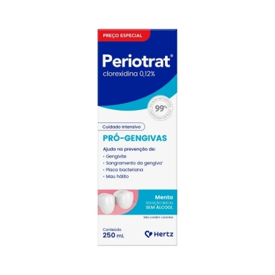 Solução Antisséptica Bucal Periotrat Sem Álcool 250ml
