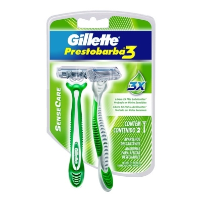 Apar barba gillette presto 3 sensitive 2 un