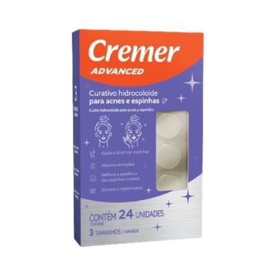 Curativo Cremer Hidrocoloide para Acnes e Espinhas 24 Unidades