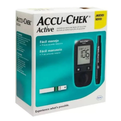 Medidor de Glicose Accu-chek Active com 10 Tiras