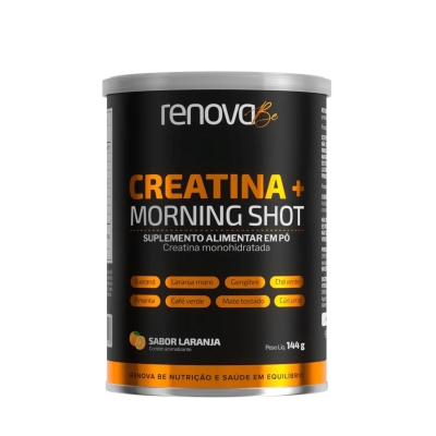Renova Be Creatina + Morning Shot Sabor Laranja 144g