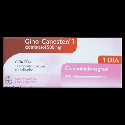 Gino Canesten Comprimido Vaginal 500mg - 1 Unidade + 1 Aplicador