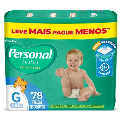 Fralda Personal Baby Giga G 78 Unidades 