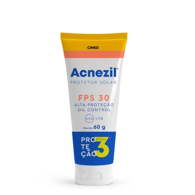 Protetor Solar Facial Acnezil FPS 30 Oil Control 60g