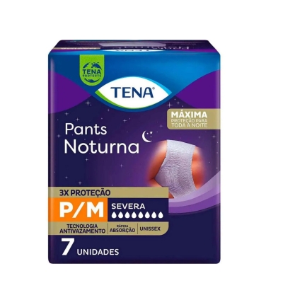 Fralda Geriátrica Tena Pants Noturna Regular P/M 7 unidades