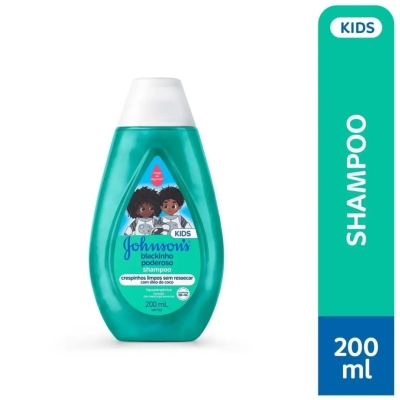 Shampoo Johnson's Baby Infantil para Cabelos Crespos Blackinho Poderoso 200ml