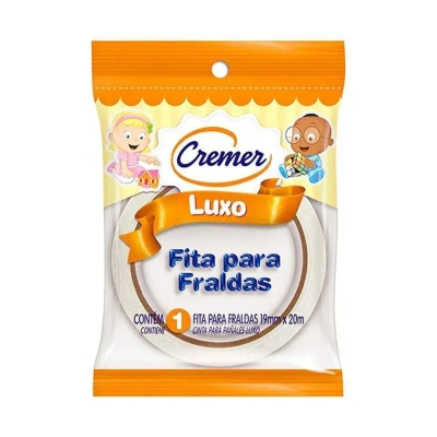 Fita para Fraldas Cremer Luxo Branca 20m 