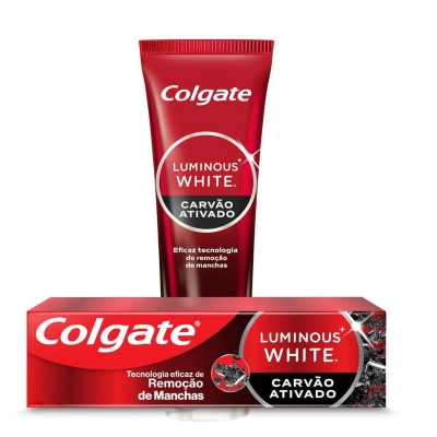 Creme Dental Colgate Luminous White Carvão Ativado 70g
