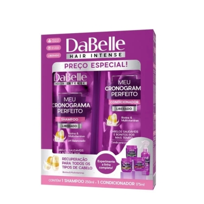 Kit Dabelle Meu Cronograma Perfeito Shampoo 250ml + Condicionador 175ml