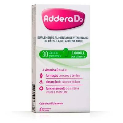 Vitamina D 2.000UI Addera D3 30 Cápsulas